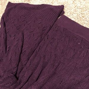 Intriguing Treads purple knit maxi skirt
